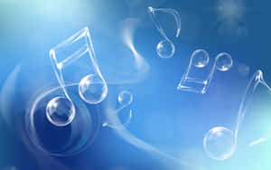 Smoky Music Notes Wallpaper