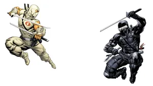 Snake Eyes And Storm Shadow Comic Wallpaper