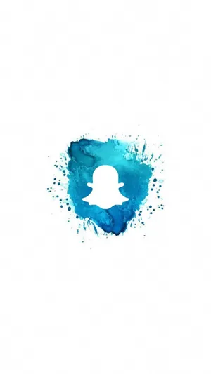 Snapchat Blue Watercolor Icon Wallpaper
