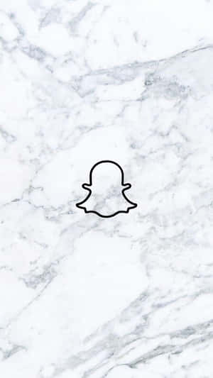 Snapchat Logo Marble Background Wallpaper