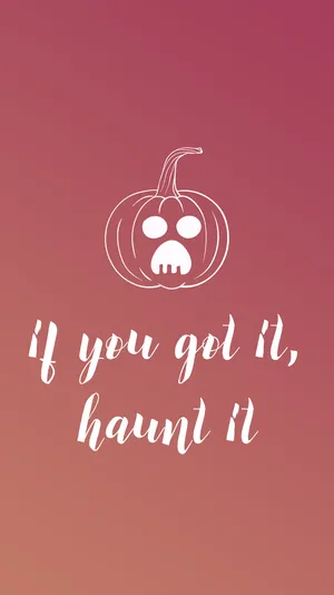 Snarky Minimalist Halloween Phone Wallpaper
