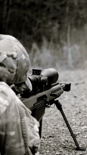 Sniperin Positionwith Rifle Wallpaper