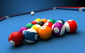 Snooker Balls Tilt Shot Wallpaper