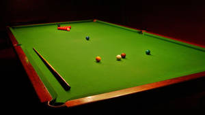 Snooker Table Perspective Shot Wallpaper