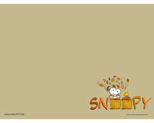Snoopy Celebrating Thanksgiving Wallpaper