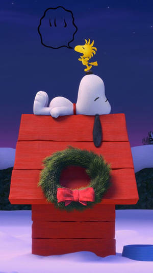 Snoopy’s Christmas In His Doghouse Wallpaper