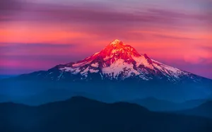 Snow-covered Mountain Peak Clean 4k Wallpaper