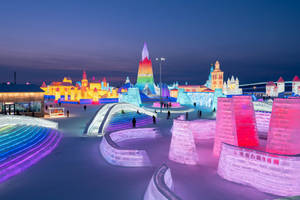 Snow Festival In China Wallpaper