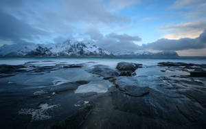 Snow Mountain Low-angle Shot Wallpaper