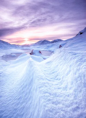 Snow On Scotland Mountains Wallpaper