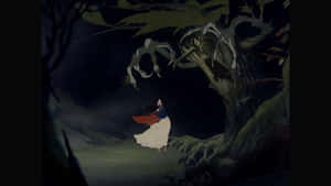 Snow White And The Seven Dwarfs Lost In Forest Wallpaper