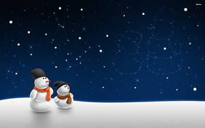 Snowman Constellations Wallpaper