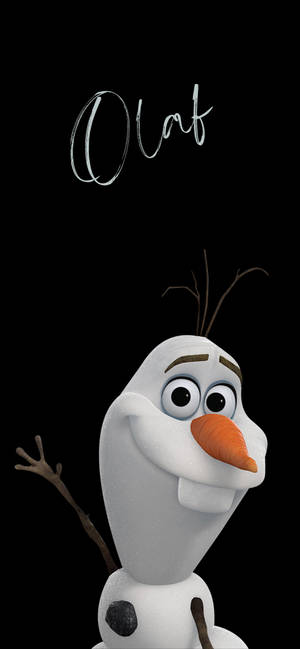 Snowman Olaf Black Art Wallpaper