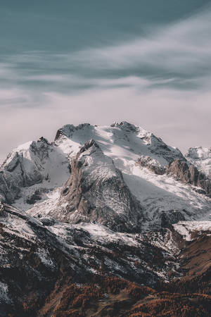 Snowy Mountain Hd Phone Wallpaper