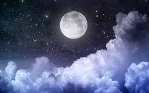 Soar To The Heights Of Imagination With This Cute Moon Wallpaper