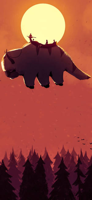 Soaring Appa Bison Wallpaper