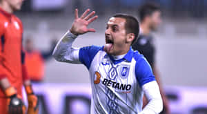 Soccer Player Celebration Gesture Wallpaper