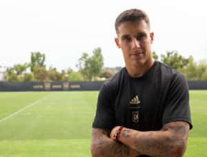 Soccer Player Portraitat Training Ground Wallpaper