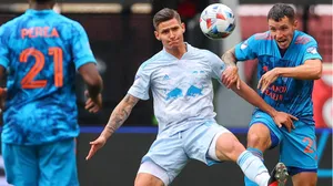 Soccer Players Intense Match Moment Wallpaper