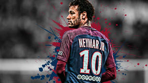 Soccer Players Neymar Back View Wallpaper