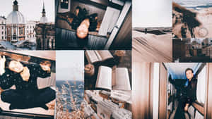 Soft Aesthetic Collage Computer Wallpaper