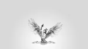 Soft White Aesthetic Winged Man Wallpaper