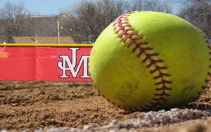 Softball In Familiar Neon Green Colour Wallpaper