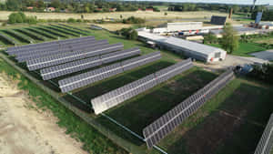 Solar Panels At The Technical University Of Denmark Wallpaper