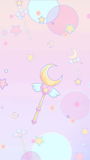 Solar System-inspired Sailor Moon Pattern Wallpaper