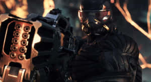 Soldier Pointing His Typhoon Gun Crysis Hd Wallpaper