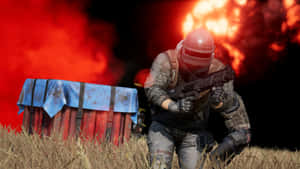 Soldier Running From Explosion Pubg 1920x1080 Wallpaper