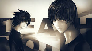 Solemn Stare - Black And White Anime Boy Wallpaper