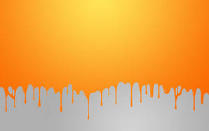 Solid Orange Paint Drippings Wallpaper