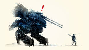 Solid Snake Takes On Rex In A Legendary Boss Battle Wallpaper