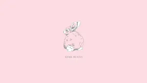 Some Bunny Loves You Pastel Aesthetic Wallpaper