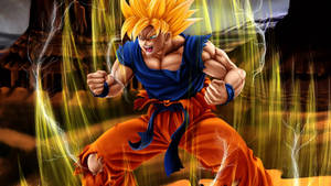 Son Goku Ascends To Super Saiyan Form Wallpaper