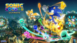 Sonic Colors – Experience An Exciting Adventure On A Colorful Race To Save Stars And Planets! Wallpaper