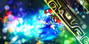 Sonic Colors With An Upside-down Obstacle Wallpaper