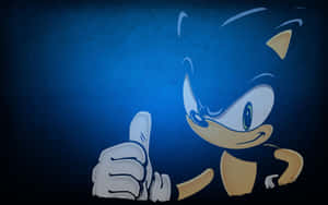 Sonic The Hedgehog With A Thumbs Up Wallpaper
