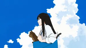 Sonny Boy Mizuho With Cat Tora Wallpaper