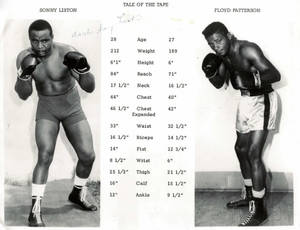 Sonny Liston And Floyd Patterson Tale Of The Tape Wallpaper
