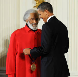 Sonny Rollins With Former President Barack Obama Wallpaper