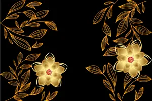 Sophisticated Black And Gold Desktop Wallpaper