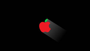 Sophisticated Red Apple Logo In 4k Resolution Wallpaper