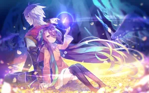 Sora And Shiro, Characters From The Anime No Game No Life Wallpaper