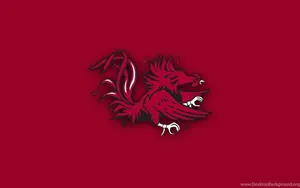 South Carolina Gamecocks Full Red Canvas Logo Wallpaper