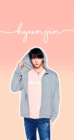 South Korean Singer Hyunjin Stylish Look Wallpaper