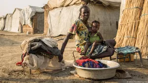 South Sudan Laundry Woman Wallpaper