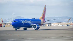 Southwest Airlines Blue Airplane On Runway Wallpaper