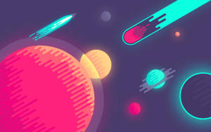 Space 8 Bit Wallpaper